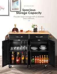 Cresta natural kitchen island with storage cart. Generic Kealive Kitchen Island On Wheels Rolling Kitchen Island Cart With Storage Lockable Wheels Handle Rack Rubber Wood Top Cabine