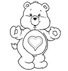 Your kid will get engaged in coloring this picture while you take care of other chores. Tenderheart Bear Is Excited In Care Bear Coloring Page Coloring Sun Bear Coloring Pages Disney Coloring Pages Cute Coloring Pages
