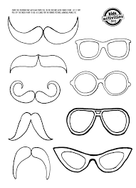Mustache And Eye Glasses Mirror Clings Felt Patterns Coloring Pages Kids Activities Blog