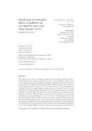 Très heureux et honoré que leila kaddour @leilakan préside le. Pdf Monitoring The Biological Effects Of Pollution On The Algerian West Coast Using Mussels Mytilus Galloprovincialis
