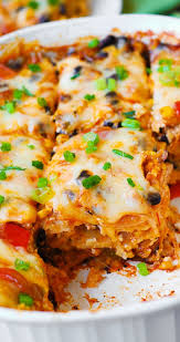 Black Bean And Butternut Squash Enchilada Casserole Southwestern Texmex Southwestern Recipes Mexican Food Recipes Cooking Recipes
