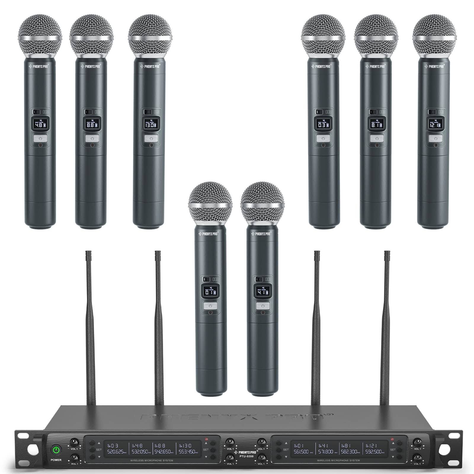Phenyx Pro ptu60008h Eight-channel UHF Handheld Wireless System