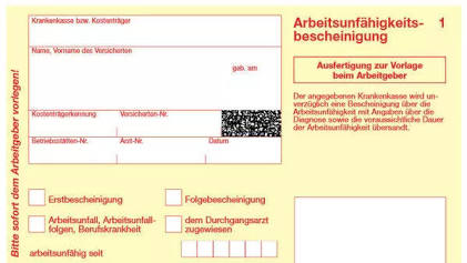 Die Krankschreibung ist das zentrale Dokument im Konfliktfall., AI generated
