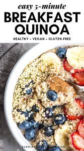 5 Minute Breakfast Quinoa Recipe Running On Real Food Recipe Quinoa Recipes Breakfast Quinoa Breakfast Quinoa Recipes Easy