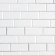 Bright White Ice Beveled Ceramic Wall Tile Floor Decor Ceramic Wall Tiles White Subway Tile Kitchen Wall Tiles