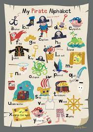 Pirate Alphabet Poster Alphabet Poster Alphabet Print Art Wall Kids