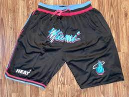 Vintage miami heat m&n black red shorts all stitched. Just Don Miami Heat Vice City Shorts Stylish Mens Outfits Basketball Shorts Streetwear Outfit