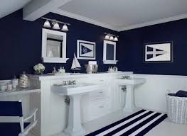 Navy And White Bathroom Nautical Bathroom Decor Blue Bathroom Decor Navy Blue Bathrooms