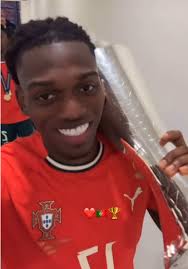 Rafael Leão Celebrates Cup Victory for Portugal