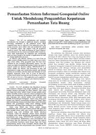 Produksi dapat dilakukan dengan metode tradisional atau modern. Pdf Pemanfaatan Sistem Informasi Geospasial Online Untuk Mendukung Pengambilan Keputusan Pemanfaatan Tata Ruang