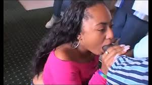 Black slut in pink shirt deep throats black cock in boyfriends apartment -  XNXX.COM