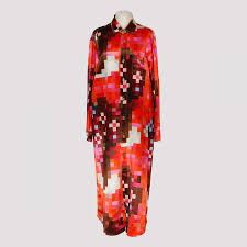 Multicolor Printed Satin Dress