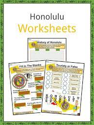 With unique postcards to color and puzzles to print, children from kindergarten to grade 5 can enjoy learning with 50 states worksheets. Honolulu Facts Worksheets History Geography Population For Kids