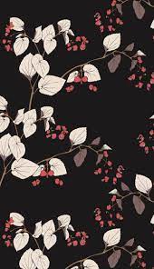 Branches Of Begonia With Flowers And Leaves On A Black Background Vector Seamless Pattern Floral Drawing Pattern Art Cute Wallpapers