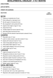 Developmental Checklists Birth To Five Pdf Free Download