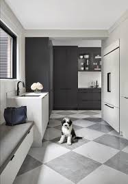 Black And White Checkered Floor Texture Black And White Cabinetry With Checkered Flooring Checkered Floors White Cabinetry Checkered Floor Kitchen