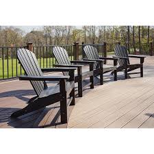 Trex Outdoor Furniture Yacht Club Charcoal Black Plastic Stationary Adirondack Chair S With Slat Seat Lowes Com Trex Outdoor Furniture Plastic Outdoor Furniture Adirondack Chair