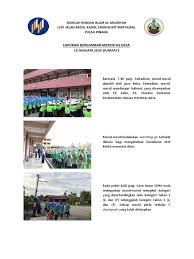 Pengenalan pengenalan dan agenda majlis merupakan acara tahunan sekolah. Laporan Merentas Desa