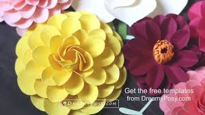 Petal flower template, eight petal flower template, template, white, leaf png. Free Paper Flower Templates And Tutorial For Beginners Youtube
