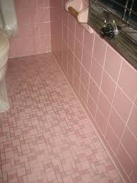 Tile On Floor As Accent In Mg Bath Pink Bathroom Pink Tiles Bathroom Flooring