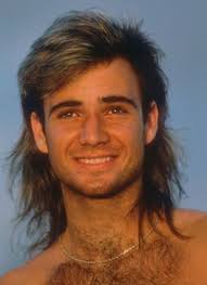 Andre Agassi The Former Wimbledon Champion Has Admitted The Long Lion Mane Hairstyle He Wore During T Mullet Hairstyle Long Hair Styles Men Curly Hair Trends