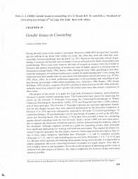 Pdf Gender Issues In Counseling