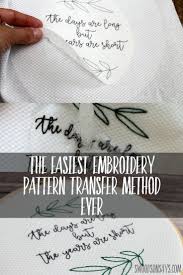 Make a small stitch about the length of a grain of rice. The Easiest Way To Transfer An Embroidery Pattern Is So Simple You Just Print Peel Stick Stitch Embroidery Patterns Embroidery Tutorials Crewel Embroidery