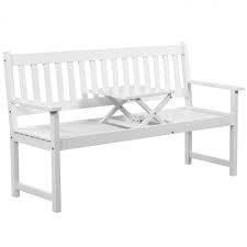 Garden Bench Pop Up Table White Wooden Backrest Slats Armrest Chairs Furniture 150 00end Date Dec 22 Ebay S Garden Bench Outdoor Bench Seating Wood Patio