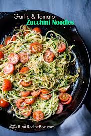 Healthy Garlic Tomato Zucchini Noodles Recipe Bestrecipebox Zucchini Noodle Recipes Recipes Zoodle Recipes