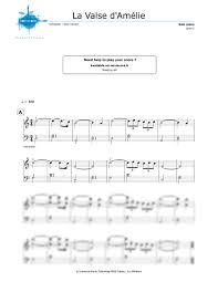 Piano Sheet Music Amelie S Waltz Yann Tiersen Noviscore Sheets