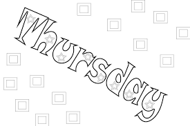 Days Of The Week Coloring Pages Thursday Quote Coloring Pages Coloring Pages Free Coloring Pages