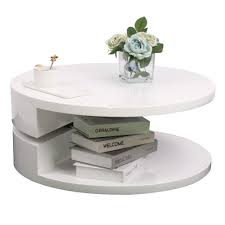 Free standard delivery to most of uk. Coffee Table White High Gloss Round Rotatable Adjustable Changeable Coffee Side Table Creative Extendable 2 Shelf Mini Table With Rotating Top Living Room Furniture Set Buy Online In Antigua And Barbuda At