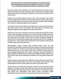 Khusus anak lelaki beliau yang berhak. Johor Sultan Says Disappointed Over School Land Grab Accusation Malaysia Malay Mail