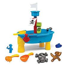 Sand And Water Table With Shovel Rake Wheel Mini Boat Shape Molds Pirate Ship Libertyimports Sand And Water Table Water Table Toy Best Water Table