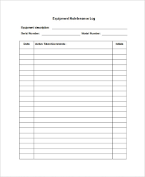Hi all, in our company we do not have the access program, but i would need to create a preventive maintenance plan in excel (i do not like paper :bonk Maintenance Log Template 12 Free Word Excel Pdf Documents Free Premium Templates