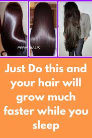 Just Do This And Your Hair Will Grow Much Faster While You Sleep Today I Am Going To Share Some Simple Beauty Hacks Hair Growth Diy Sleep Hairstyles Grow Hair