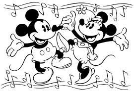 Ausmalbild Minni Und Micky Beim Tanzen Ausmalbilder