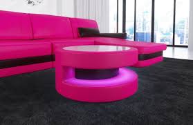 der elegante couchtisch modena besitzt ein modernes als auch ansprechendes design aus hochwertigem leder ist dieser verarb couchtisch couchtisch rund tisch