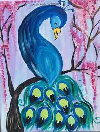 Peacock Painting Step By Step Acrylic Tutorial With Pictures And Video