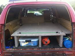 A mattress thrown in the back, a sleeping platform with storage underneath, an suv camper conversion kit or a rooftop or suv tent. Pin On Burb Camping