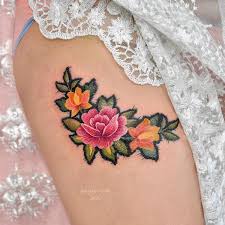 Mexican Tattooist Creates Embroidery Tattoos Inspired By Her Culture