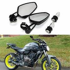 Black Motorcycle 7 8 Handle Bar End Side Mirrors For Yamaha Fz 09 Fz 07 Fz6n Hg Yamaha Fz 09 Yamaha Fz Black Motorcycle