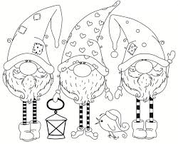 Kostenlose malvorlage weihnachten weihnachtsmann liest. Pin By Anna Sophie Kratzius On Omalovanky Christmas Coloring Pages Christmas Drawing Gnomes Crafts