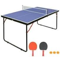 Soozier Folding Ping Pong Table - Portable Table Tennis With Net For Indoor  & Outdoor Use