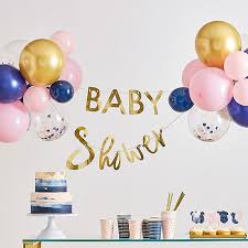 Ginger Ray Navy Pink Metallic Gold Baby Shower Banner Balloon Kit Party City