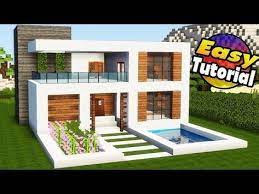 You can improve the appearance by using smooth stone (by cooking. Minecraft Easy Modern House Tutorial Interior How To Build A House In Minecraft Modern Minecraft Houses Easy Minecraft Houses Minecraft House Tutorials