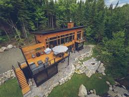 Cote Boreal Maisons A Sainte Marguerite Du Lac Masson House Exterior Modern Cottage Cottage Plan