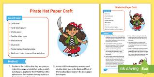 How can you make a hat out of paper? Pirate Hat Paper Craft Teacher Made