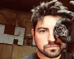 Rustic Steel Magic Mushroom Christmas Ornament