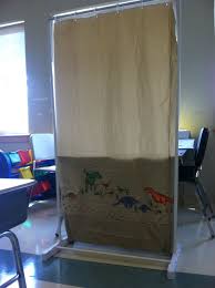 Make Your Own Classroom Divider Who Would Of Thought All You Need Is A Garment Rack Shower Curtain Classroom Decorations Classroom Decor Creative Classroom